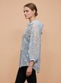 Sheer Embroidered Women’s Hooded Top