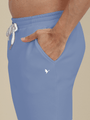 Mens Winter Cotton Fleece Royal Blue Winter Shorts