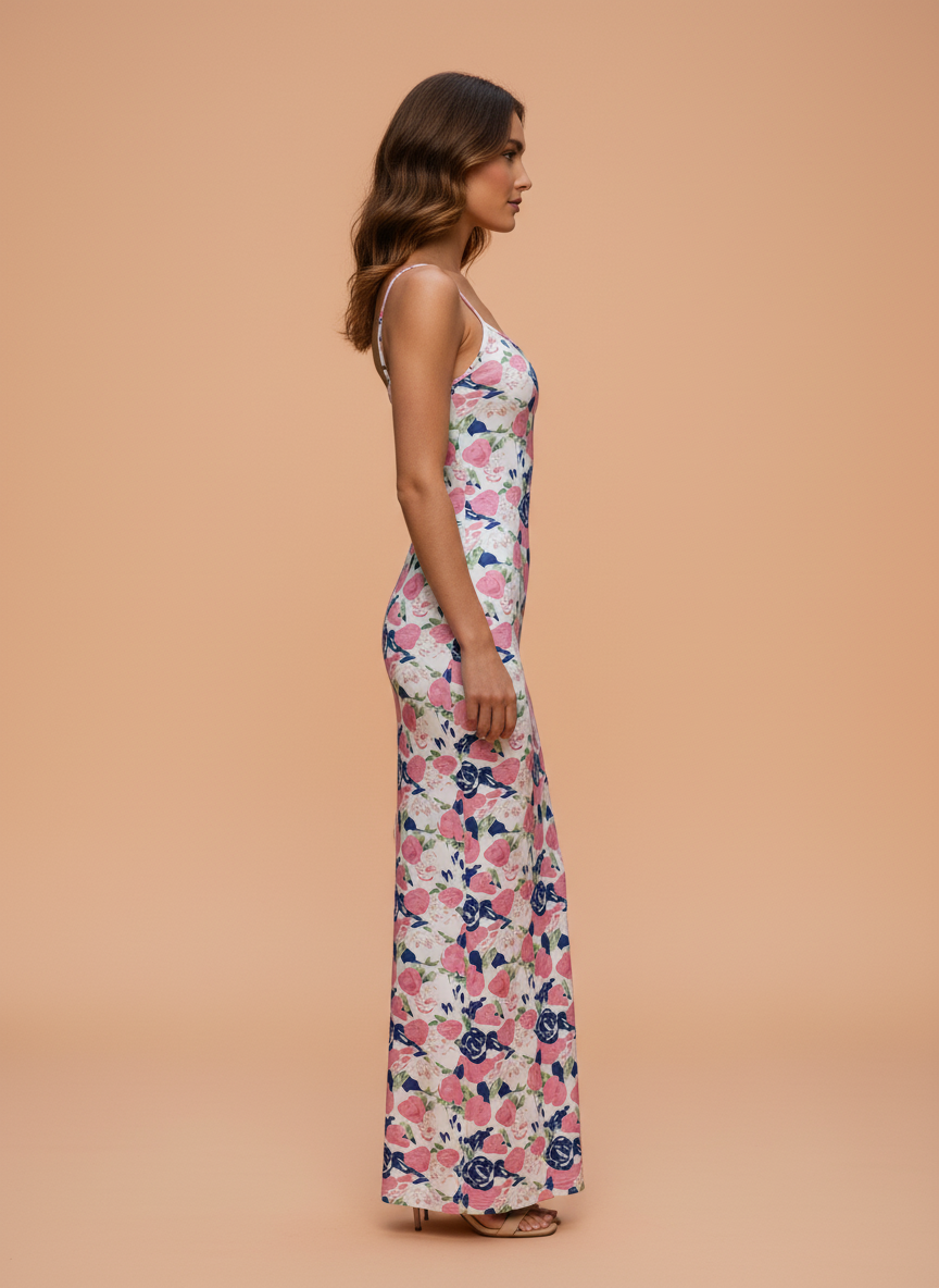 Elegant Floral Bodycon Maxi Dress for Women