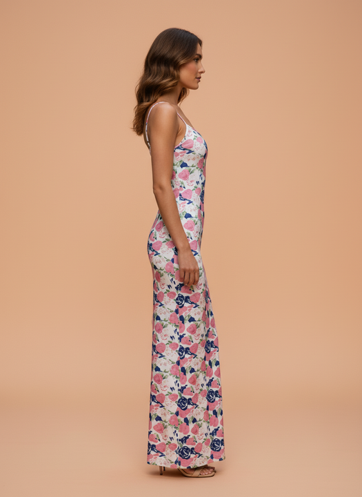 Elegant Floral Bodycon Maxi Dress for Women