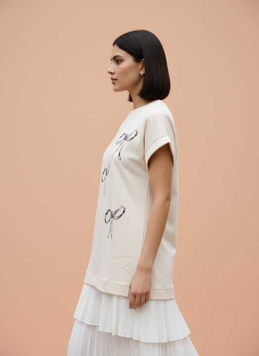 Parisian Bow Style T-Shirt