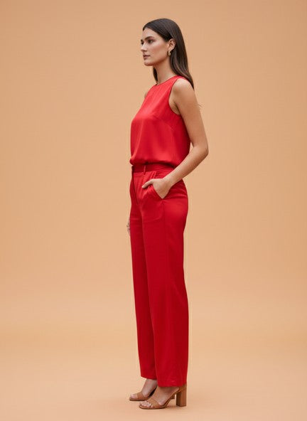 European Satin Loose Fit Trouser