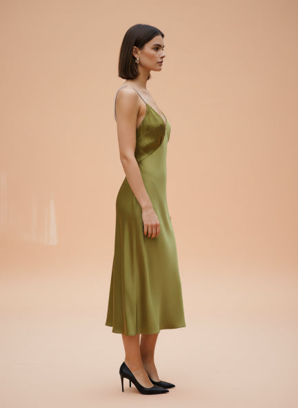 Elegant Satin Slip Dress for Women Premium Party & Evening Wear