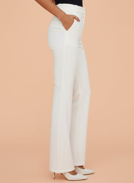White Flared Trousers for Women