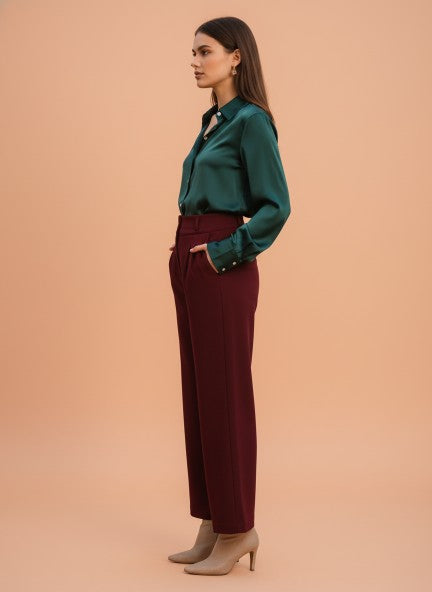 Banana Crepe Mahogany K Pant