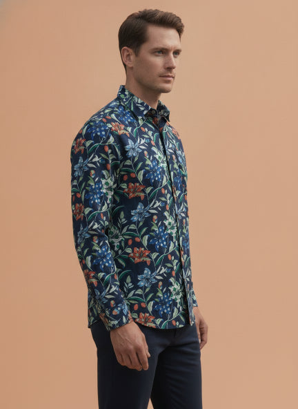 Amswan Men'S Premium Rayon Shirt With Print