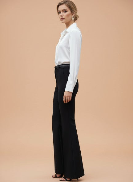 Banana Canyon Rose Skin Fit Multi Pleated Trouser