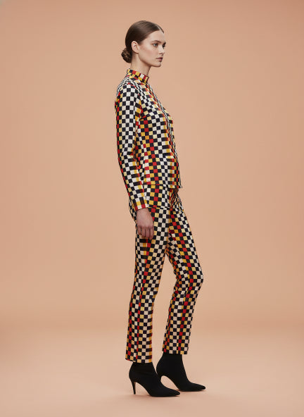 Premium Roman Satin Floral Coord Set