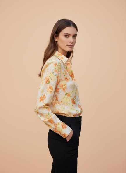 Premium American Crepe Digital Print Puff Sleeve Shirt