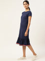 WOMENS PREMIUM COTTON HALF SLEEVE FLARED DRESSES