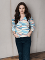 Women'S Premium Rayon Shirt With Self-Design Spread Collar