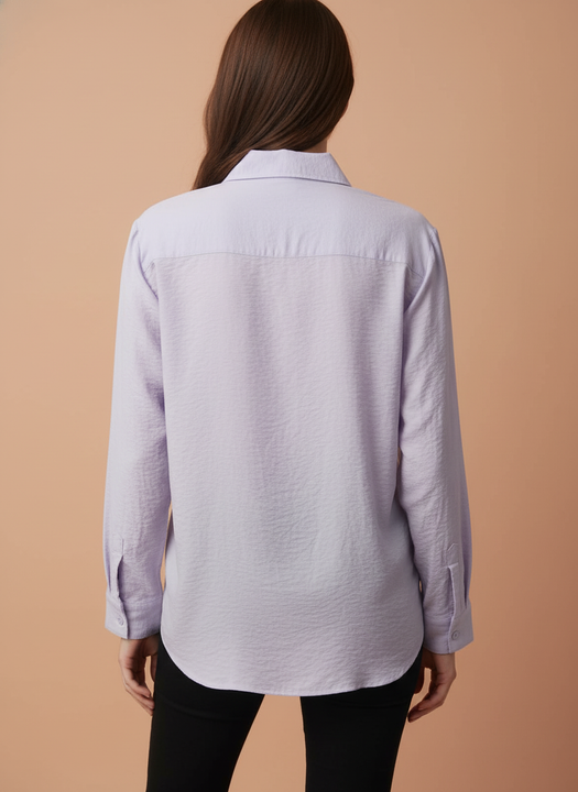 Lavender Pearl Embellished Designer Womens Shirt