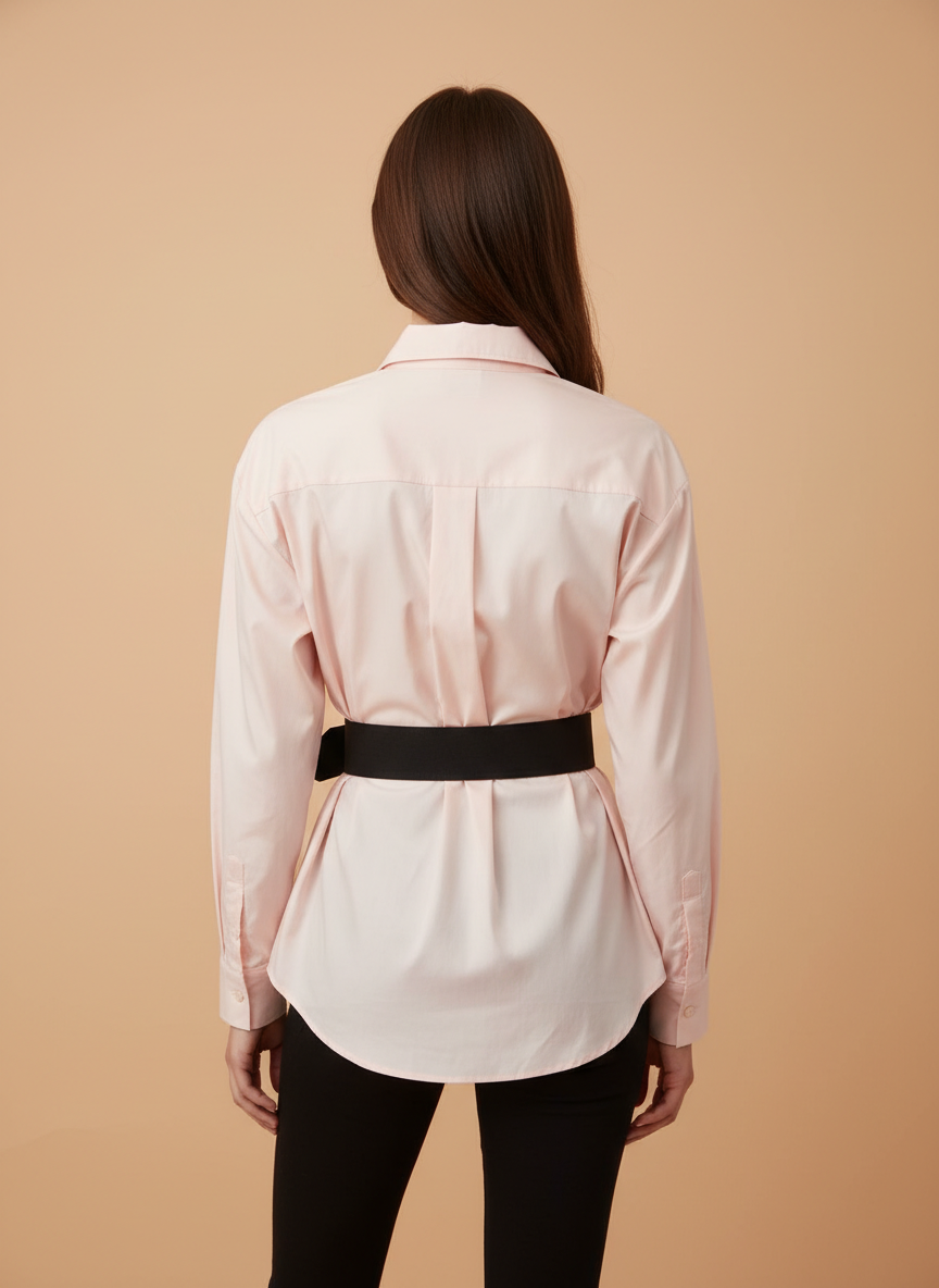 Ivory Grace Belted Women’s Shirt