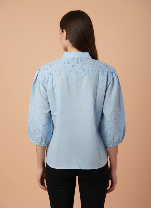 Luxury Embroidered Tops For Womens