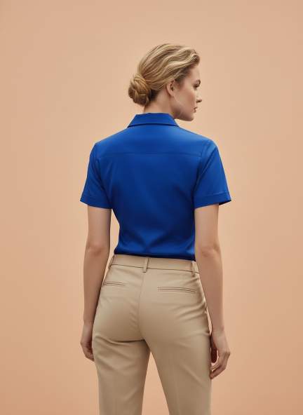 Short Sleeve European Satin Shirt