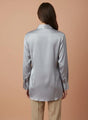 Grey Regular Fit Summer Satin Shirt