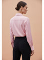 Peachy Pink Regular Fit Summer Satin Shirt