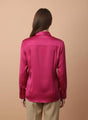 Magenta Regular Fit Summer Satin Shirt