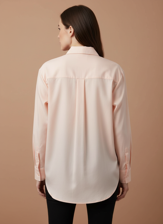 Elegant Pink Embroidered Formal Shirt for Women