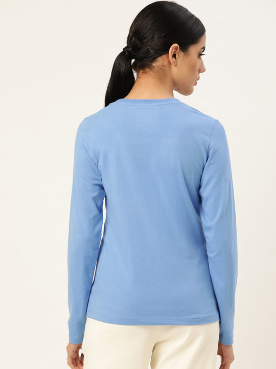 Women'S Premium Cotton Printed Full Sleeve T-Shirts