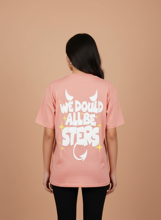 Women's Pink Oversized T-Shirt
