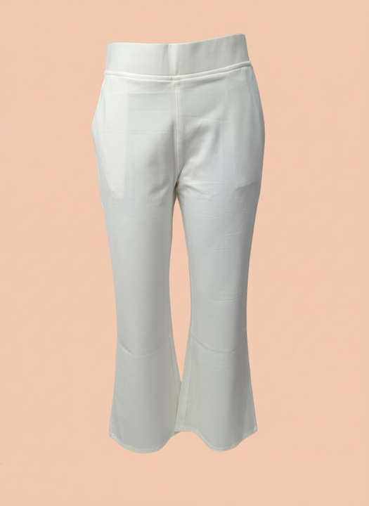 White Flared Trousers for Women