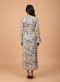 Premium Micro Digital Print  Maxi Dress With Slash Pocket