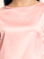 Women's Luxury Elegant Blush Pink European Satin Top