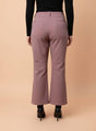 Banana Crepe Canyon Rose Flared Trouser Slash Pocket