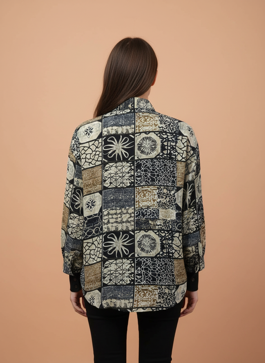 Patchwork Printed Women Shirt