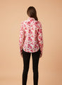 Satin Digital Print Puff Sleeve Shirt