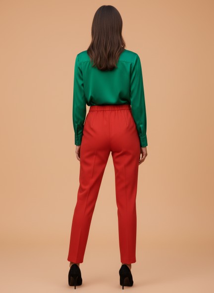 Banana Crepe Mars Red C Pant