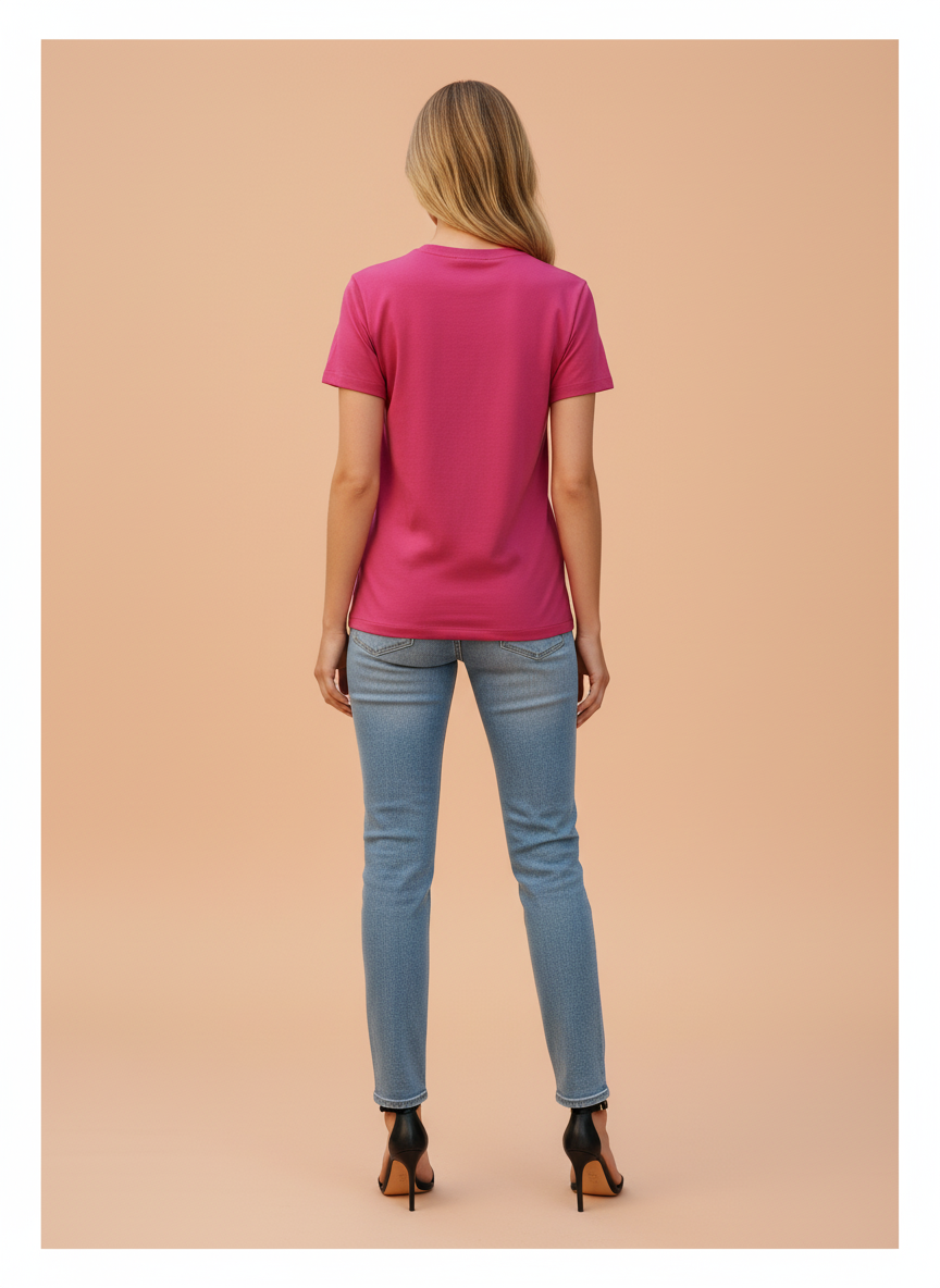 Hot Pink "We Are All Stars" Graphic Oversized T-Shirt