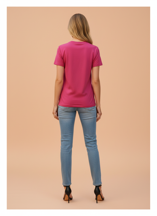 Hot Pink "We Are All Stars" Graphic Oversized T-Shirt