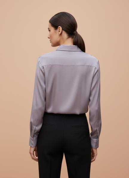 Premium Mauve Regular Fit Summer Satin Shirt