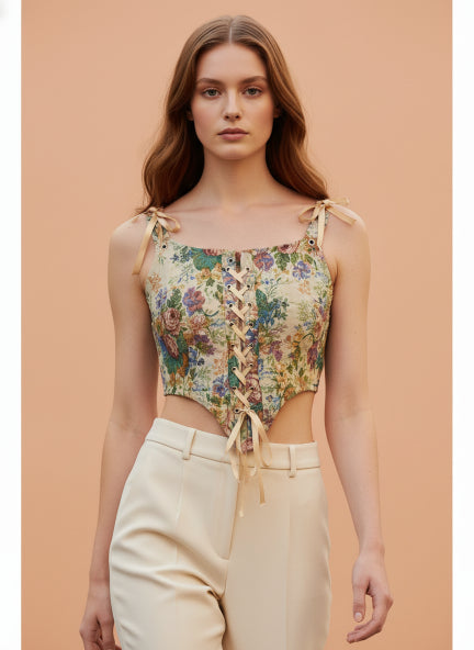 Women’s Floral Printed Crop Top