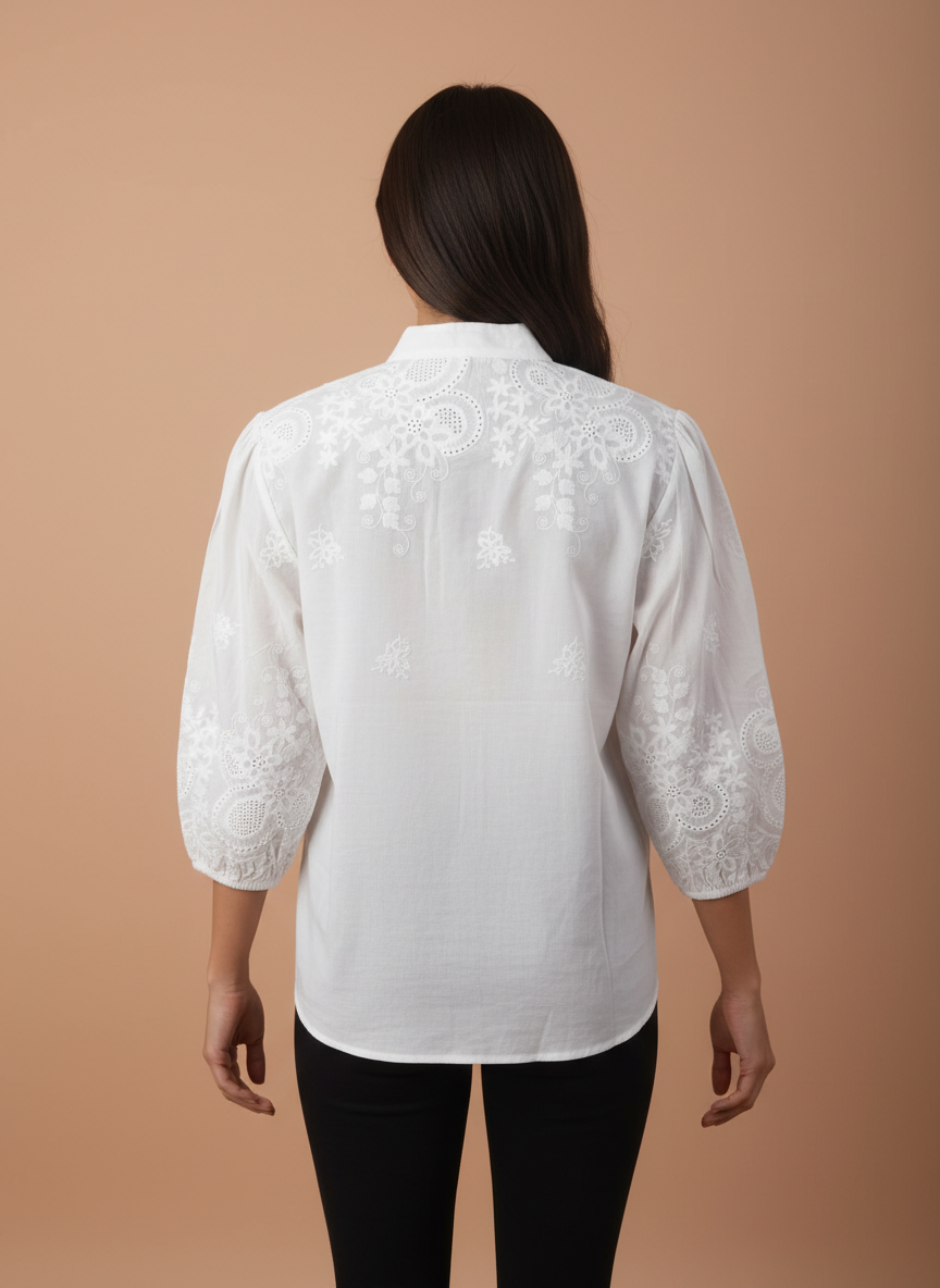 Luxury Embroidered Tops For Womens