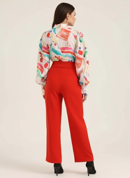 Banana Crepe Mars Red K Pant