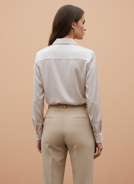 Orchid Pink Regular Fit Summer Satin Shirt