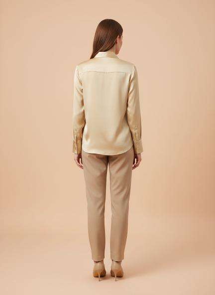 Buff Regular Fit Summer Satin Shirt