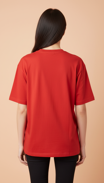 Red Tropical Minnie Mouse Oversized T-Shirt