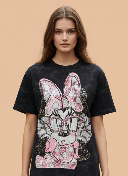 Stylish Graphic Print Oversized T-Shirt for Women