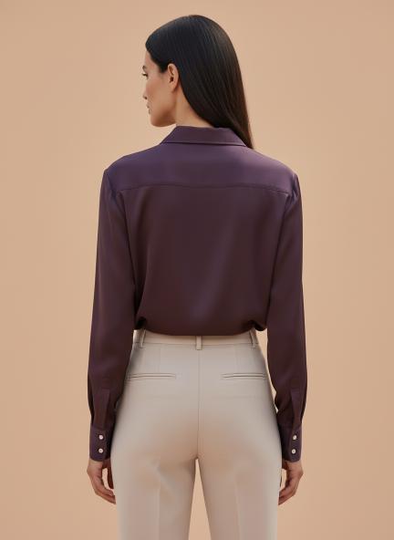 Walnut Regular Fit Summer Satin Shirt