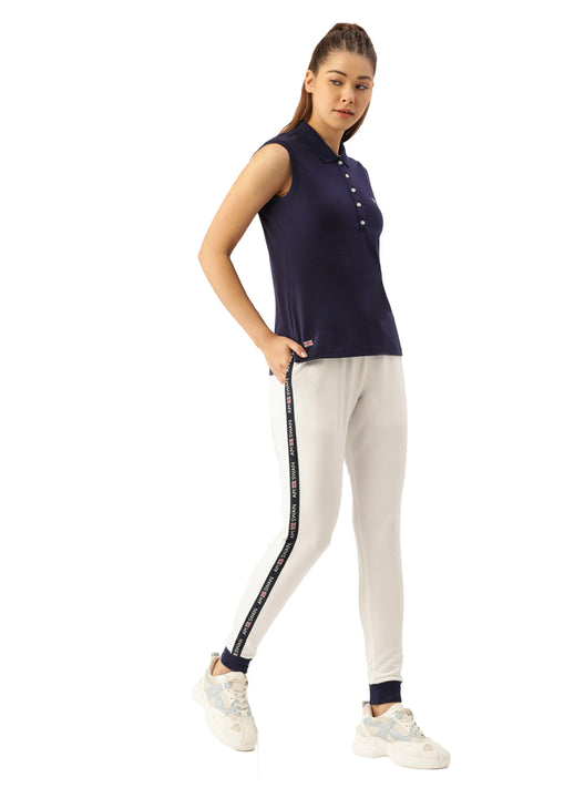 WOMENS PREMIUM COTTON SOLID SLEEVELESS POLO T-SHIRTS