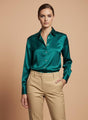 Azure Regular Fit Summer Satin Shirt