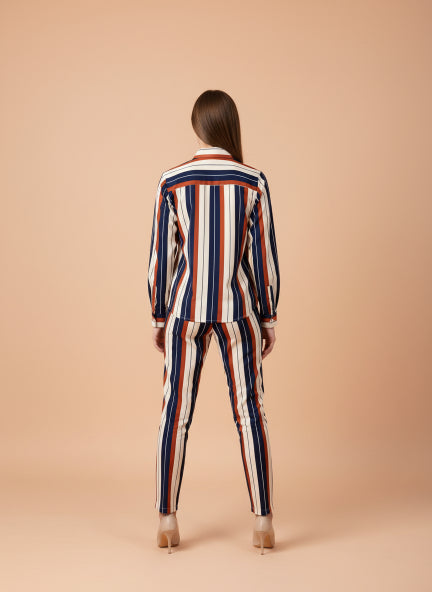 Premium Rayon Striped Coord Set