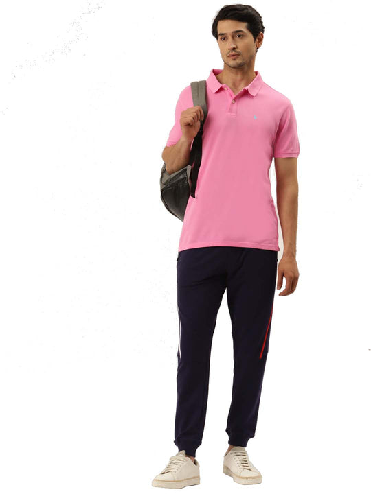Premium Pink Cotton Half Sleeve Polo