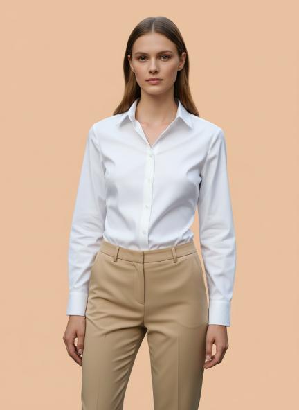 Off White Regular Fit Summer Satin Shirt