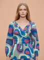 Rayon Printed A Line Full Sleeve Maxi Dress