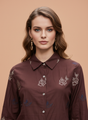 Luxury Embroidered Women’s Long Shirt